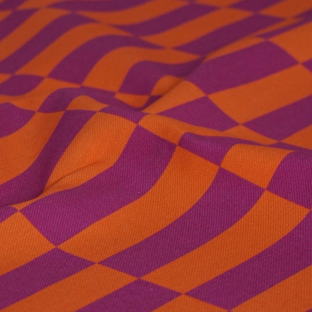 Preview: Baumwoll-Canvas Blocks orange violett